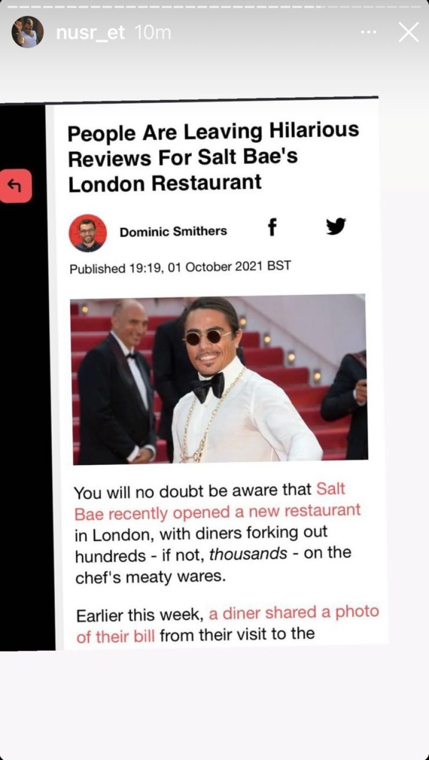 Ο «Salt Bae» αυτοτρολάρεται και... κονομάει!