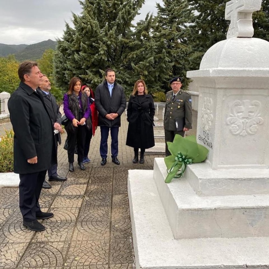 Επίσκεψη Βαρβιτσιώτη στο Βαλάντοβο: Φόρος τιμής στους Έλληνες στρατιωτικούς που έπεσαν στη μάχη της Δοϊράνης