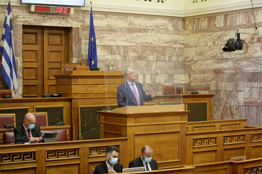 Κ. Μητσοτάκης, Κ. Τασούλας και Γιάννα Αγγελοπούλου στο Φόρουμ «Η Ελλάδα το 2040»