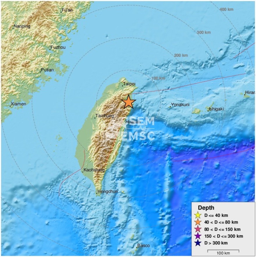 Σεισμός 6,5 Ρίχτερ στην Ταϊβάν