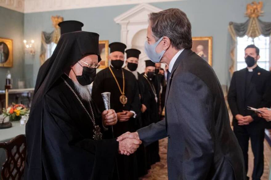 Συνάντηση Μπάιντεν - Βαρθολομαίου στο Λευκό Οίκο: Η Σχολή της Χάλκης, τα εμβόλια και το κλίμα 