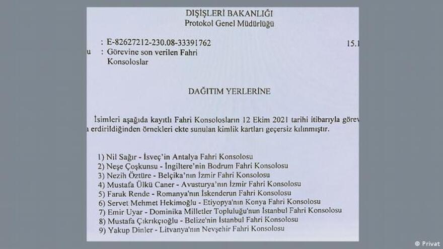 Τουρκία: Το υπουργείο Εξωτερικών έπαυσε εννέα επίτιμους προξένους γιατί άσκησαν κριτική στην κυβέρνηση Ερντογάν