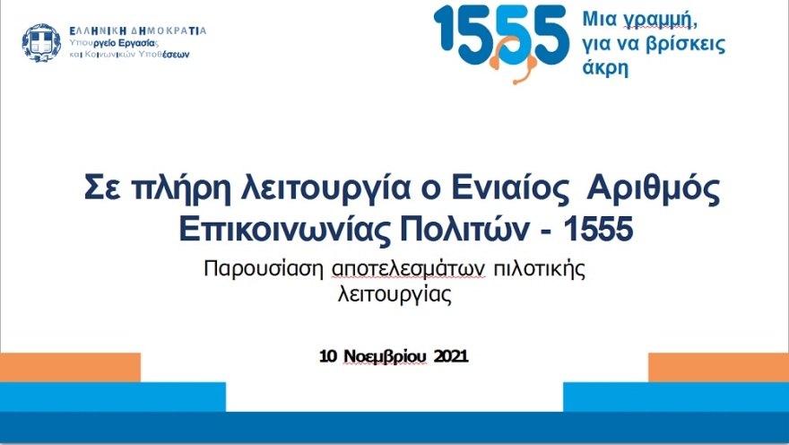 Χατζηδάκης: Σε πλήρη λειτουργία το 1555 για ασφαλισμένους, συνταξιούχους και εργαζομένους 