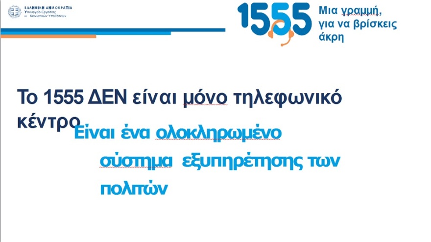 Χατζηδάκης: Σε πλήρη λειτουργία το 1555 για ασφαλισμένους, συνταξιούχους και εργαζομένους 