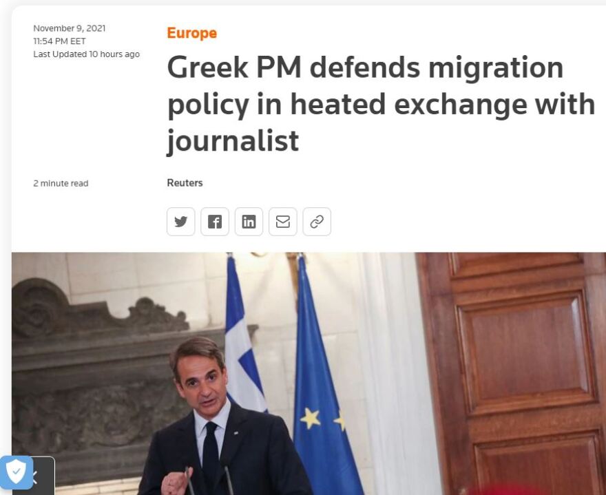 Τι γράφουν τα διεθνή ΜΜΕ για την απάντηση Μητσοτάκη στην Ολλανδή δημοσιογράφο