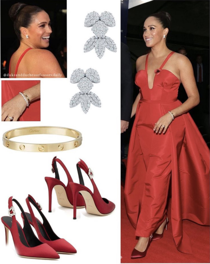 Μέγκαν Μαρκλ: Λαμπερή με κατακόκκινο φόρεμα στη Νέα Υόρκη