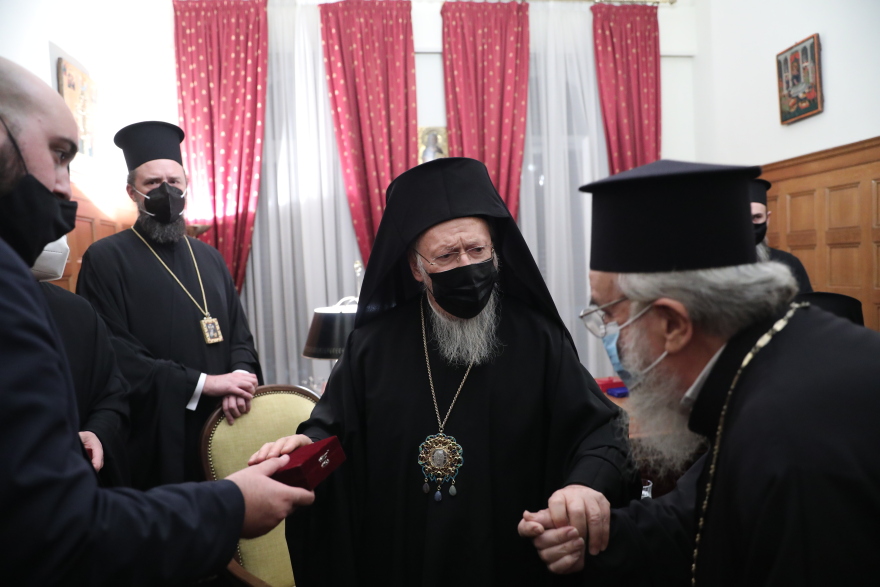 Εγκάρδια συνάντηση Βαρθολομαίου - Ιερώνυμου στην Αρχιεπισκοπή