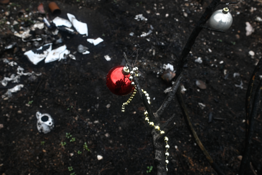 Φωτιά στη Βαρυμπόμπη: Τα καμένα δέντρα στόλισαν οι κάτοικοι της περιοχής - Δείτε φωτογραφίες