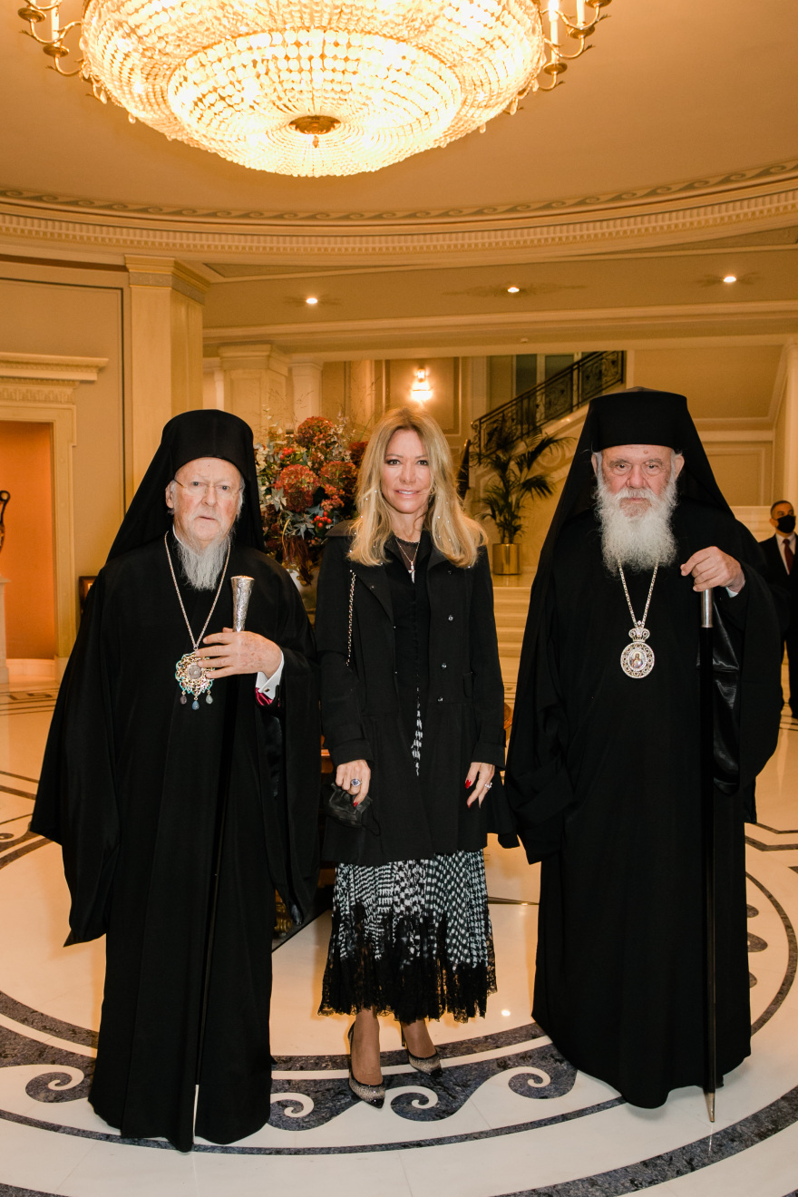 Επίσημο δείπνο της Μαριάννας Λάτση στον Πατριάρχη Βαρθολομαίο για τα 30 χρόνια από την ενθρόνισή του