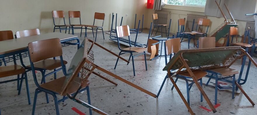 Πρωτοφανείς εικόνες βανδαλισμού σε γυμνάσιο του Πύργου