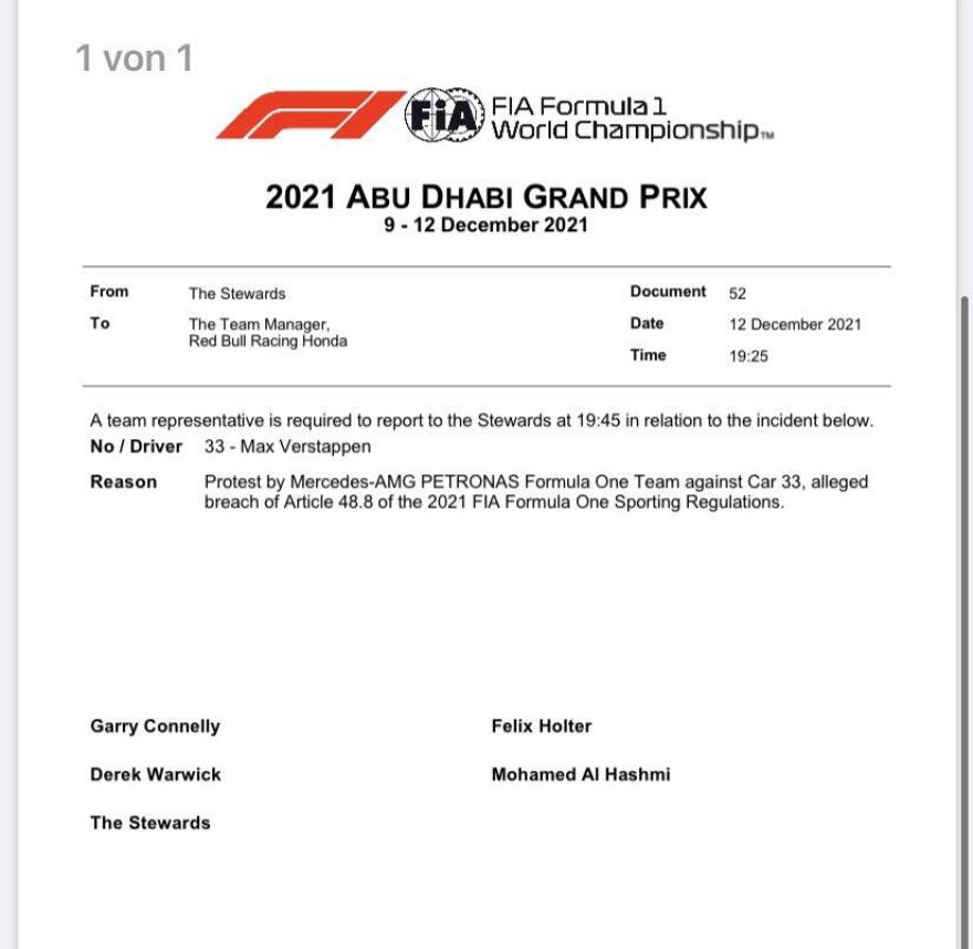 Formula 1: Ένσταση της Mercedes για τα αποτελέσματα του Γκραν Πρι στο Άμπου Ντάμπι