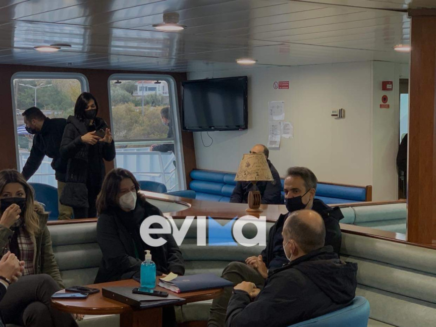 Στη Βόρεια Εύβοια ο Μητσοτάκης με το πλοίο από Αρκίτσα για το σχέδιο ανασυγκρότησης της περιοχής