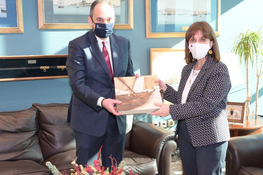 Κατερίνα Σακελλαροπούλου: Επίσκεψη στο υπουργείο Ναυτιλίας και Νησιωτικής Πολιτικής