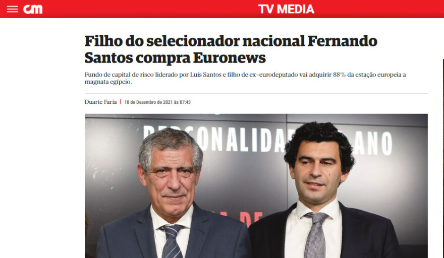 Ο γιος του Φερνάντο Σάντος φέρεται να αγοράζει το Euronews