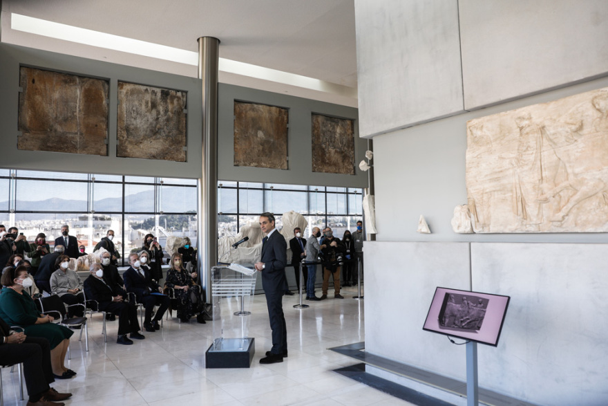 Μητσοτάκης από το Μουσείο της Ακρόπολης: Ηχηρό μήνυμα η επιστροφή των 10 θραυσμάτων του Παρθενώνα
