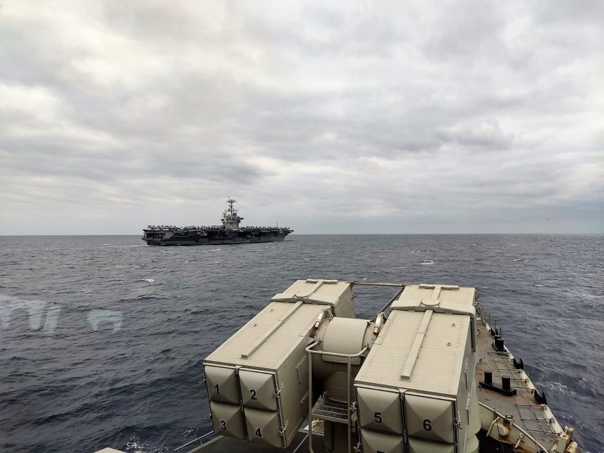 Συνεκπαίδευση ελληνικών πλοίων και μαχητικών με το αμερικανικό αεροπλανοφόρο «Harry S. Truman» - Φωτογραφίες και βίντεο