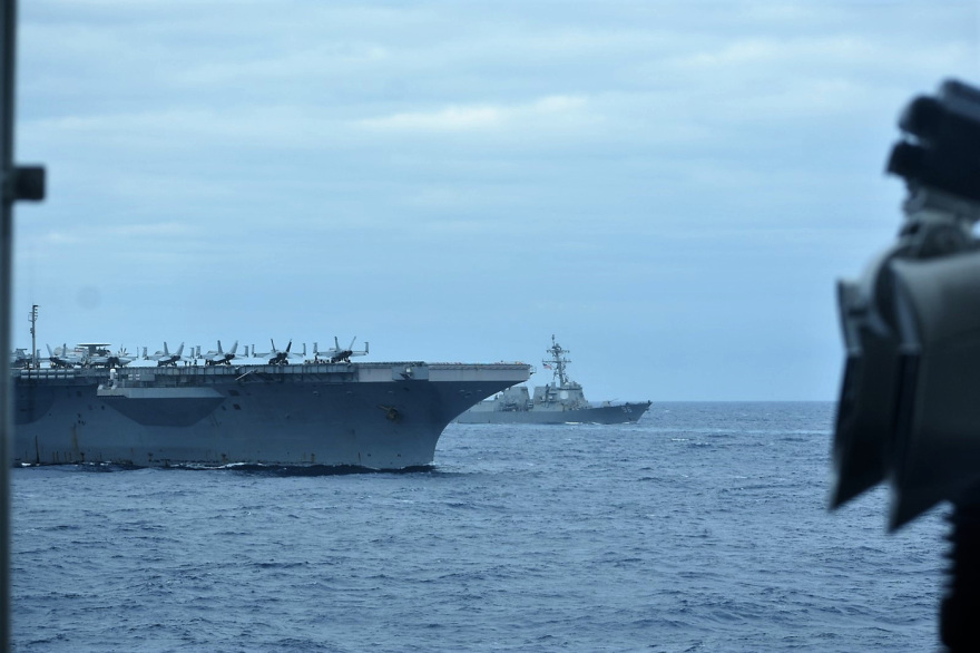 Συνεκπαίδευση ελληνικών πλοίων και μαχητικών με το αμερικανικό αεροπλανοφόρο «Harry S. Truman» - Φωτογραφίες και βίντεο