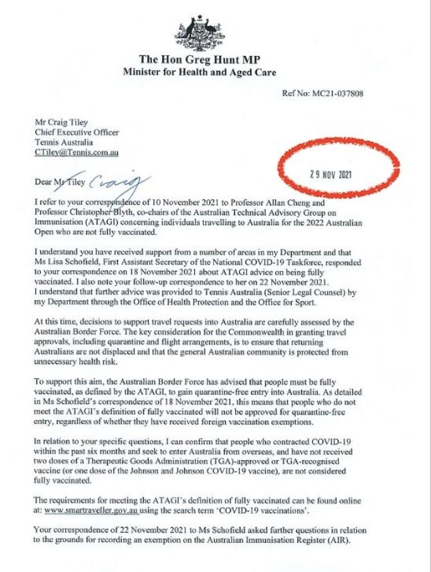 Πιθανό φιάσκο των Αυστραλών με Τζόκοβιτς - Οι διοργανωτές είχαν ενημερώσει ότι δεν χρειαζόταν πιστοποιητικό εμβολιασμού