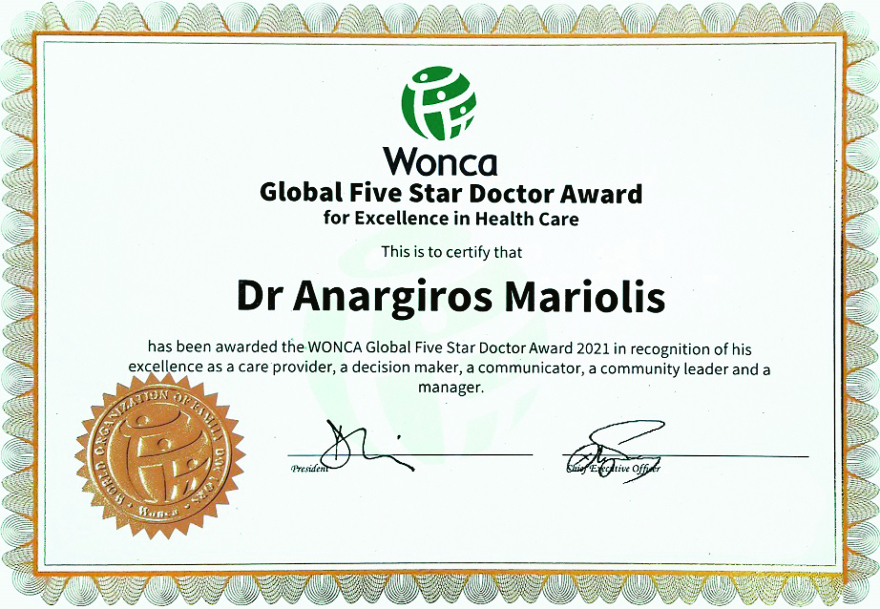 Ανάργυρος Μαριόλης, ο «καλύτερος οικογενειακός γιατρός του κόσμου»