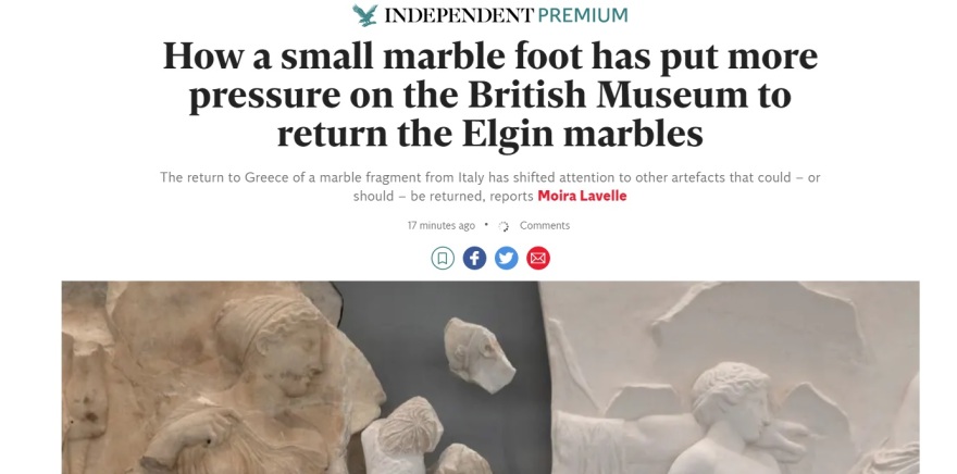 Γλυπτά Παρθενώνα -Independent: Εντείνονται οι πιέσεις στο Βρετανικό Μουσείο για την επιστροφή τους στην Ελλάδα