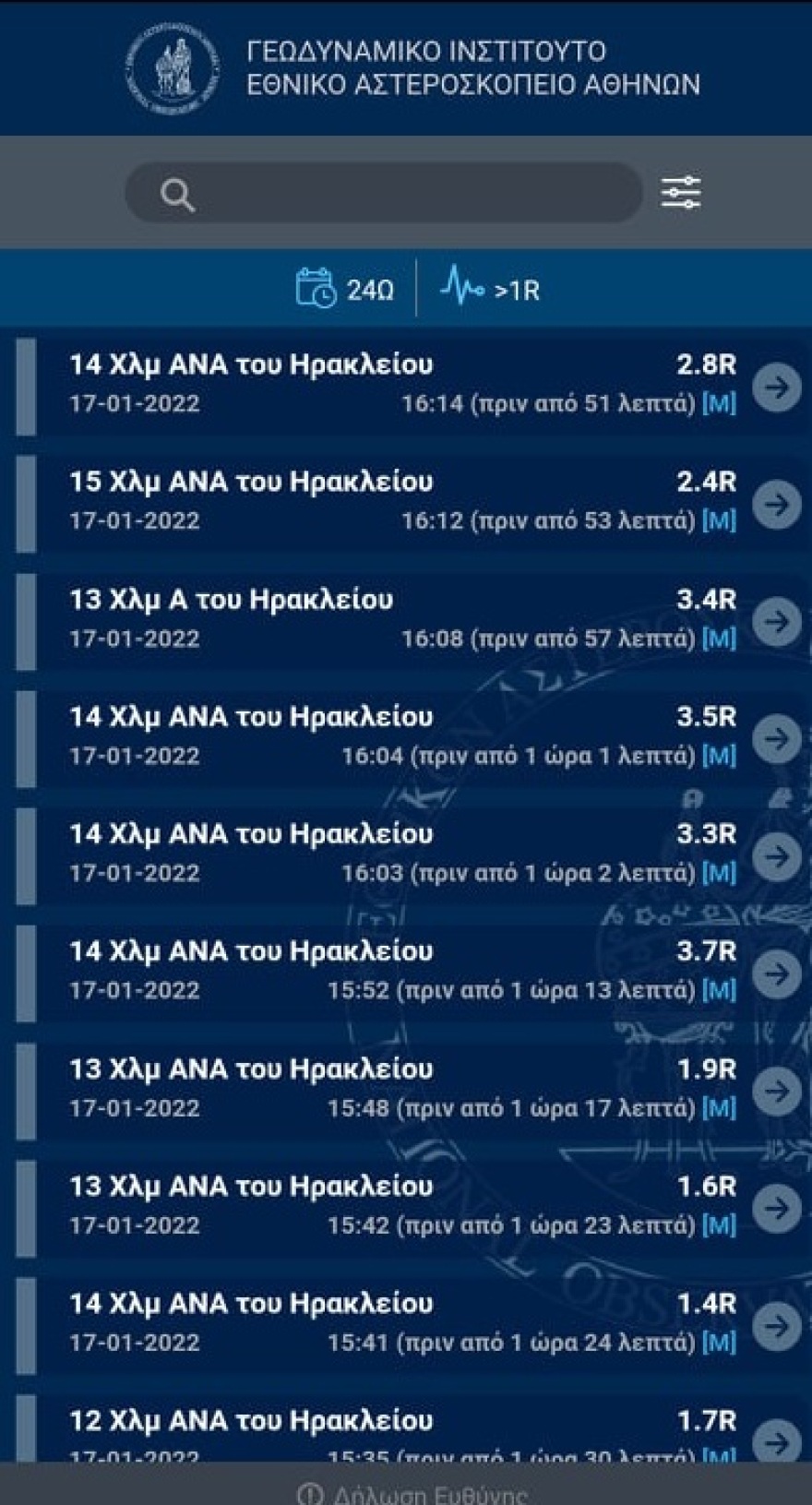 Κρήτη: Νέο «μέτωπο» τοπικής σεισμικής διέγερσης - 20 δονήσεις σε δύο ώρες