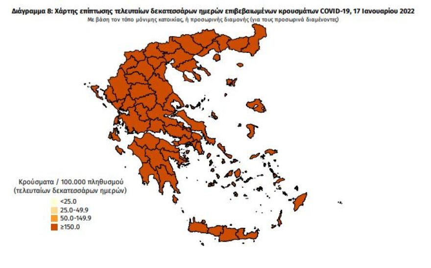 Στα 18.834 τα νέα κρούσματα, 101 θάνατοι, 672 οι διασωληνωμένοι