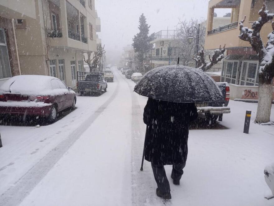 Κακοκαιρία «Ελπίς»: Ντύθηκε στα λευκά η Κρήτη, δείτε φωτογραφίες