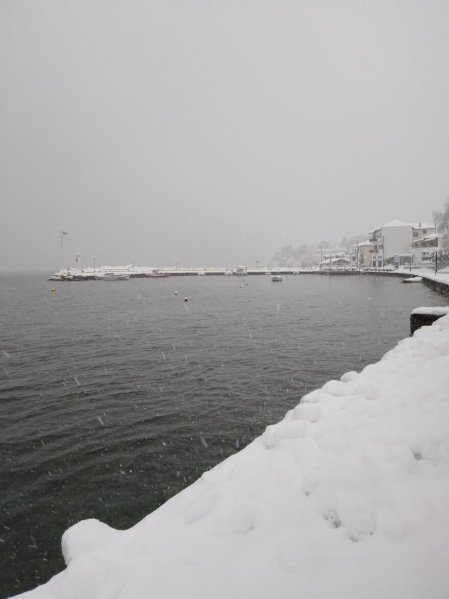 Βόλος: Έφτασε μέχρι τη θάλασσα το χιόνι - Εντυπωσιακές φωτογραφίες