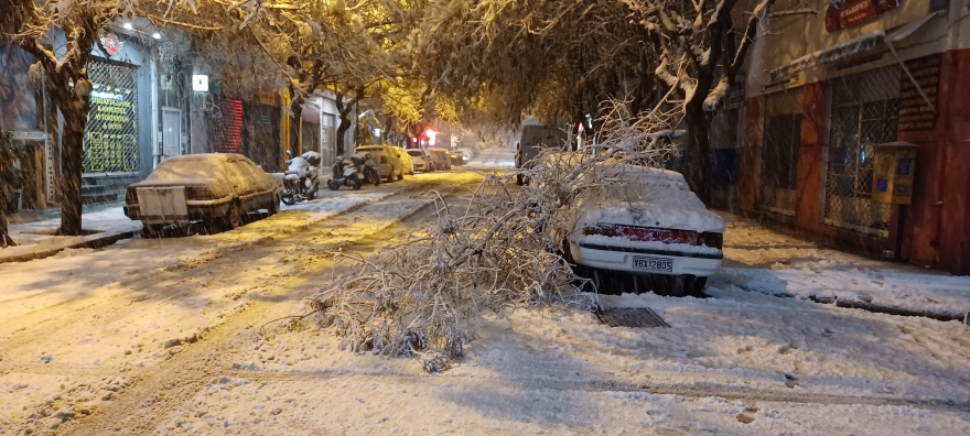 Κυκλοφοριακό χάος στο κέντρο της Αθήνας, έπεσαν δέντρα και έκλεισαν δρόμοι - Βίντεο και φωτογραφίες