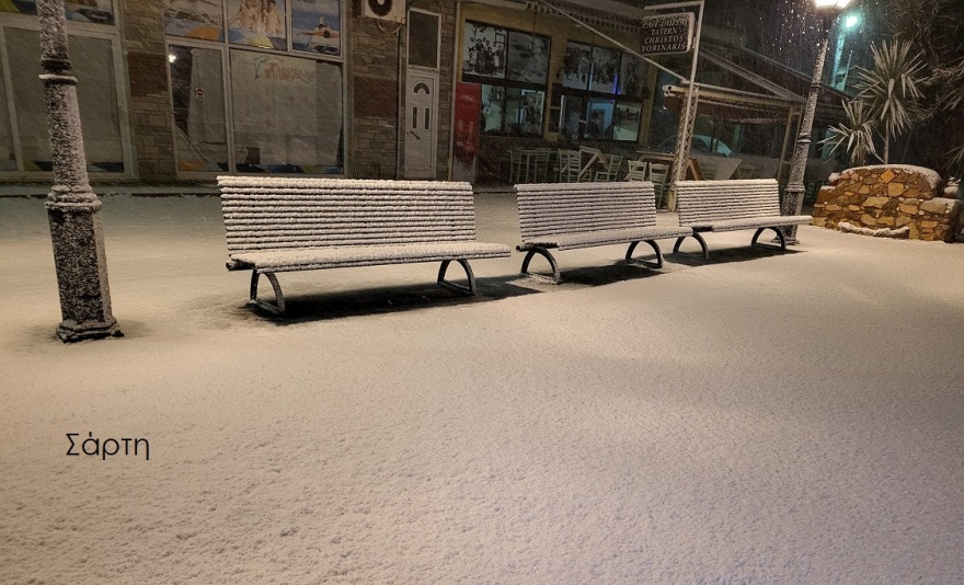 Στα λευκά όλα τα χωριά στο Δήμο Σιθωνίας - Δείτε φωτογραφίες