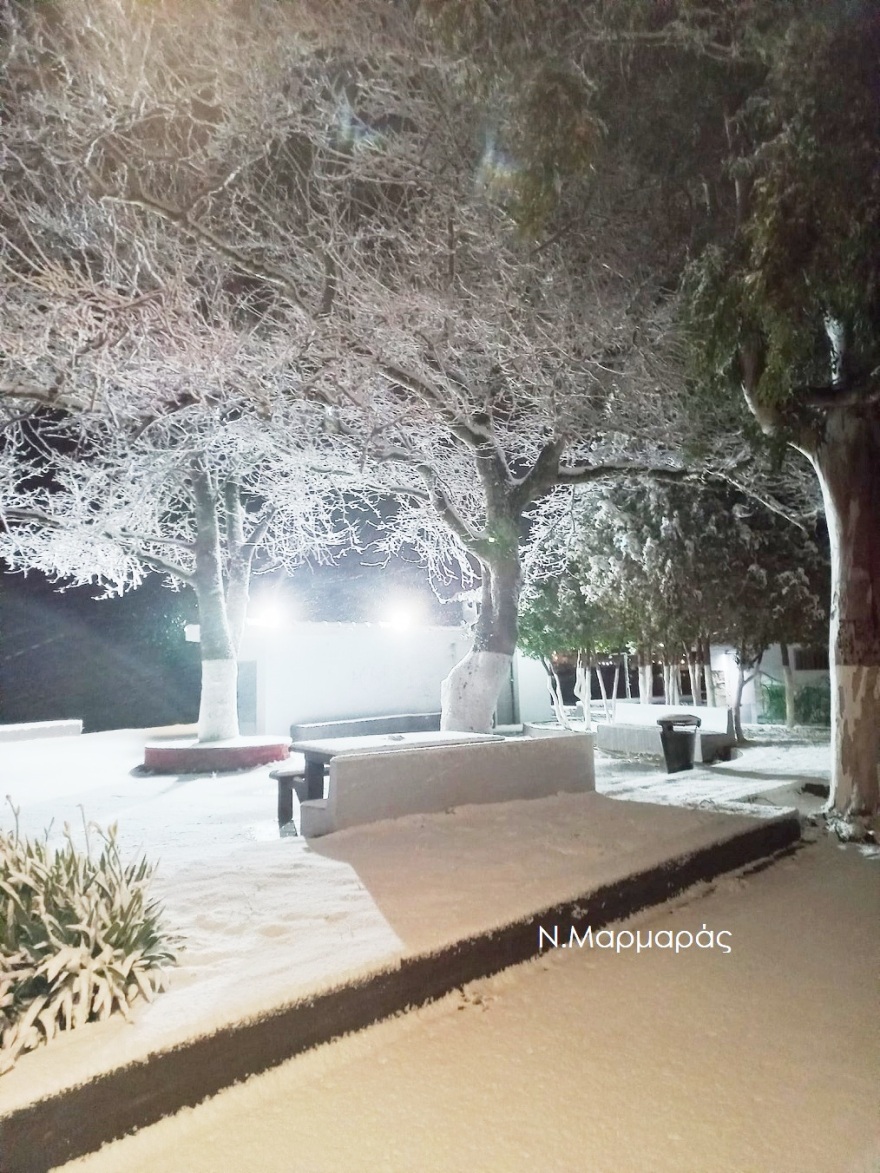 Στα λευκά όλα τα χωριά στο Δήμο Σιθωνίας - Δείτε φωτογραφίες