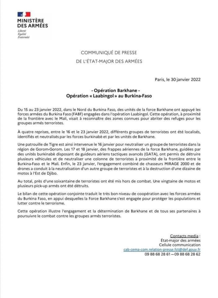 Εξήντα τζιχαντιστές σκοτώθηκαν στη Μπουρκίνα Φάσο σε επιχείρηση γαλλικών μονάδων