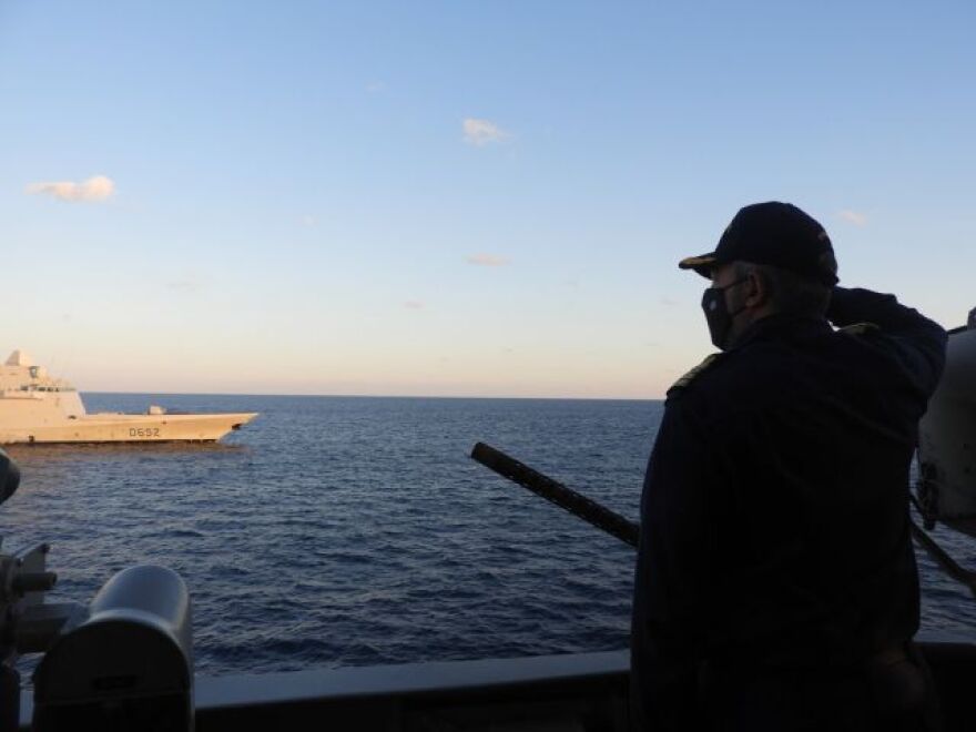 Συνεκπαίδευση ελληνικής με γαλλική φρεγάτα στη θαλάσσια περιοχή του Μυρτώου Πελάγους και του Στενού Κυθήρων