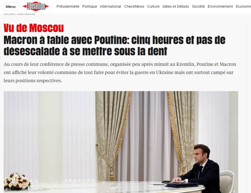 Κρίση στην Ουκρανία: Ο «διάλογος αλά ρωσικά» του Πούτιν με τον Μακρόν