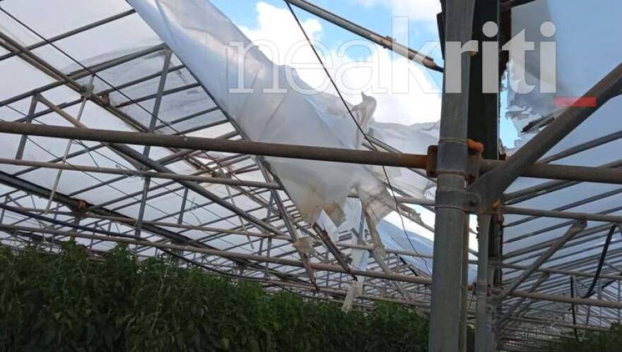 Κρήτη: Εικόνες καταστροφής από την ανεμοθύελλα που έπληξε την Ιεράπετρα