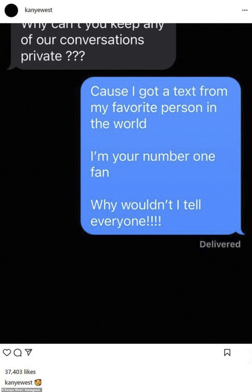 Ο Κάνιε Γουέστ δημοσίευσε μηνύματα της Κιμ - Η οργή της ξεχειλίζει γιατί απειλεί τον αγαπημένο της