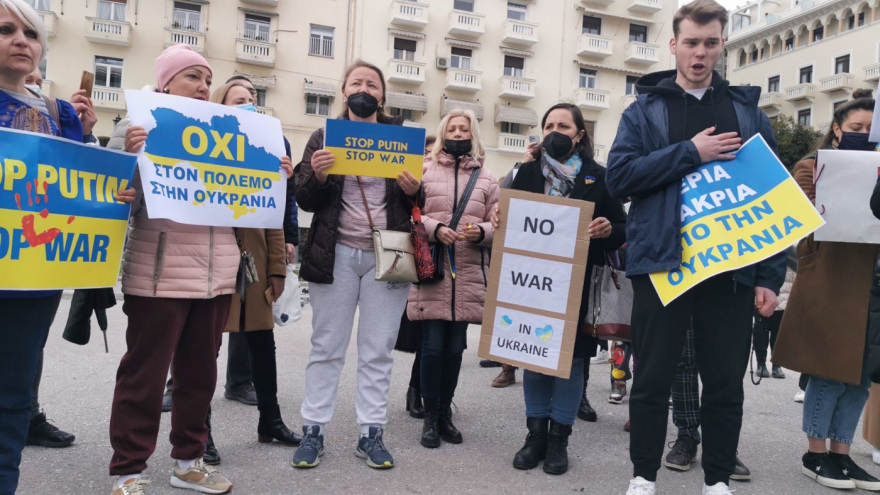 Αντιπολεμική συγκέντρωση στη Θεσσαλονίκη: «Η ειρήνη γράφεται με αγώνες»