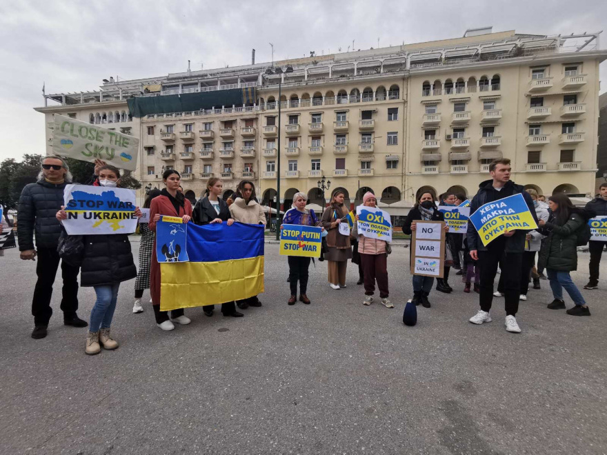Αντιπολεμική συγκέντρωση στη Θεσσαλονίκη: «Η ειρήνη γράφεται με αγώνες»