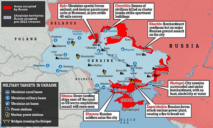 Πόλεμος στην Ουκρανία: Διεκόπη η εκκένωση της Μαριούπολης - Οι Ρώσοι βομβαρδίζουν, λένε οι Ουκρανοί