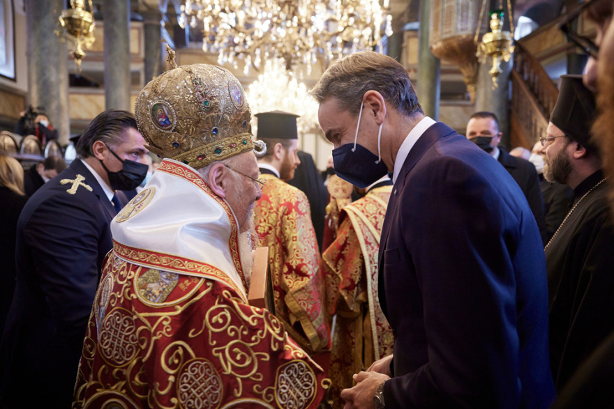 Στο Φανάρι ο Κυριάκος Μητσοτάκης για την Κυριακή της Ορθοδοξίας πριν τη συνάντηση με Ερντογάν
