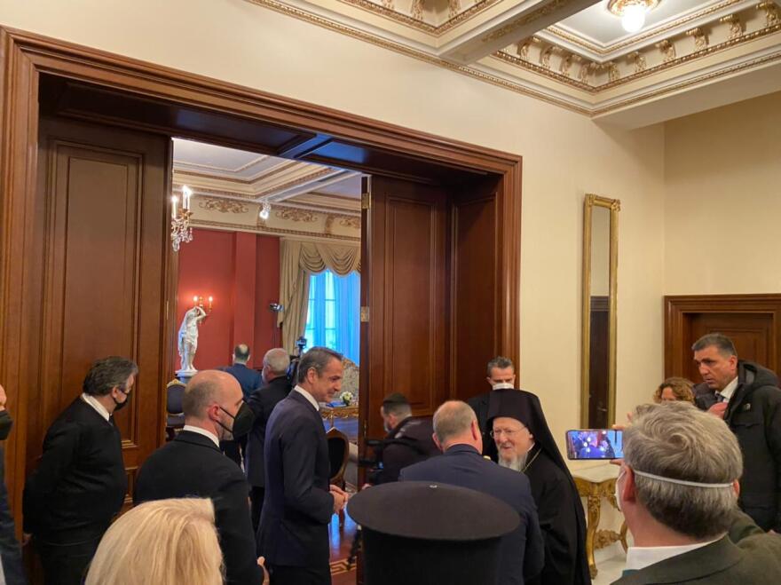 Ο Κυριάκος Μητσοτάκης συνάντησε τον Οικουμενικό Πατριάρχη Βαρθολομαίο