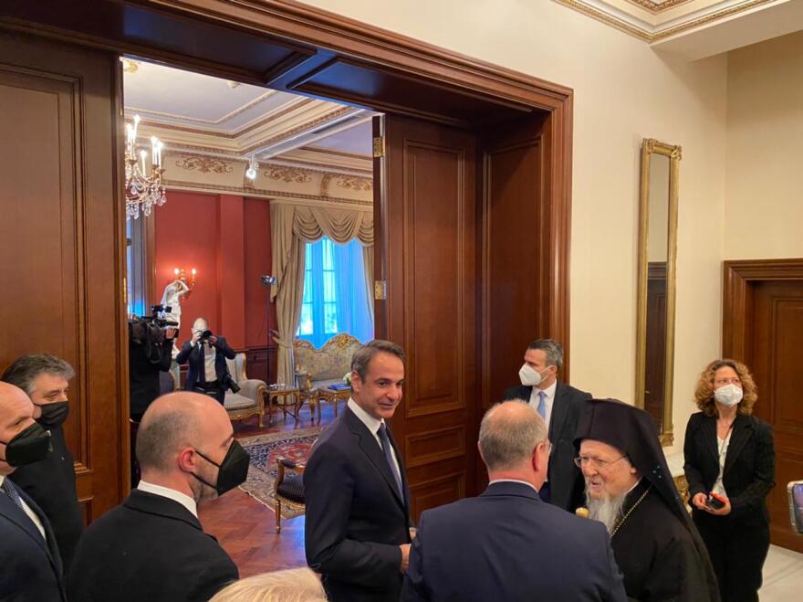 Ο Κυριάκος Μητσοτάκης συνάντησε τον Οικουμενικό Πατριάρχη Βαρθολομαίο