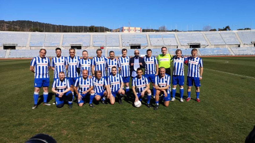 Γκολ κατά της οπαδικής βίας από βετεράνους ποδοσφαιριστές, αστυνομικούς και δημοσιογράφους στη Θεσσαλονίκη