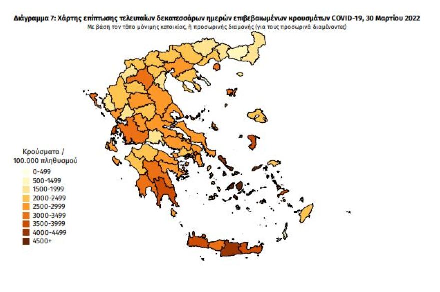 Κορωνοϊός: Στα 22.451 τα νέα κρούσματα, 60 θάνατοι, 348 οι διασωληνωμένοι