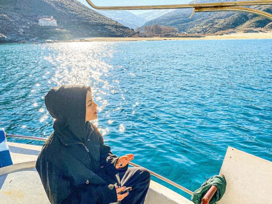 Άγγελος Λάτσιος - Γαία Μερκούρη: Το φωτογραφικό άλμπουμ από το ταξίδι τους στην Άνδρο