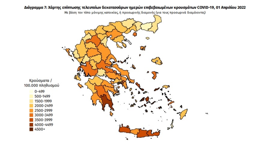 Κορωνοϊός: Στα 21.102 τα νέα κρούσματα, 60 θάνατοι και 351 διασωληνωμένοι
