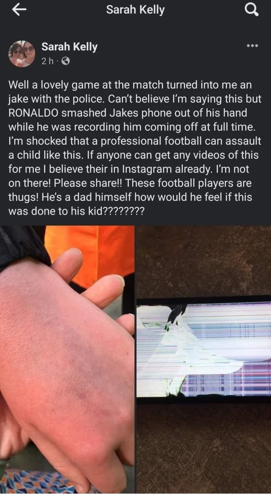 Ρονάλντο: Ζήτησε συγγνώμη που πέταξε εκνευρισμένος κινητό 14χρονου οπαδού της Έβερτον