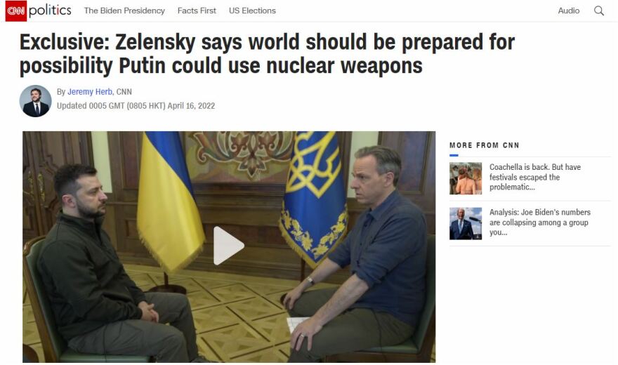 Ο Ζελένσκι καλεί τον κόσμο να προετοιμαστεί για ενδεχόμενη ρωσική πυρηνική επίθεση