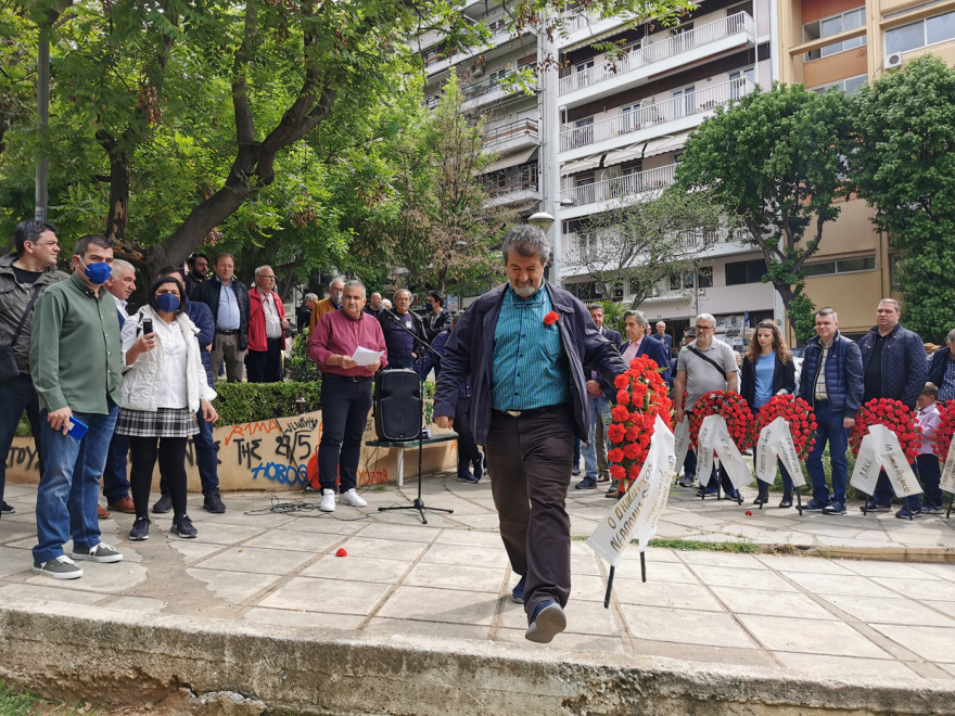 Θεσσαλονίκη: Με κατάθεση στεφάνων και ενός λεπτού σιγή τίμησε το ΕΚΘ την εργατική Πρωτομαγιά