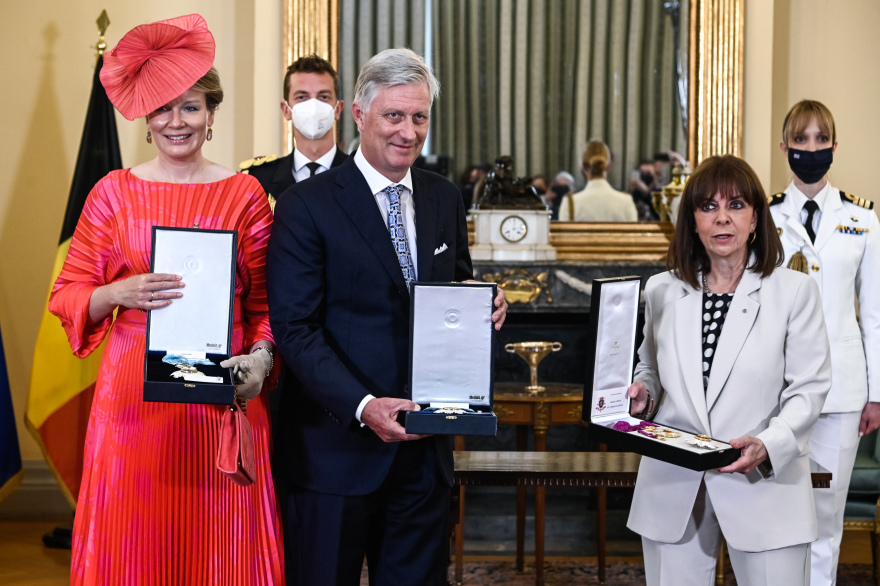 Στο Μέγαρο Μαξίμου το βασιλικό ζεύγος του Βελγίου